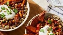 Autumn Chili Bowl With Roasted Sweet Potatoes & Quinoa From Haile Thomas Autumn Chili Bowl With Roasted Sweet Potatoes & Quinoa From Haile Thomas