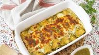 Receta de enchiladas de pollo con salsa verde y queso, al estilo suizas Receta de enchiladas de pollo con salsa verde y queso, al estilo suizas