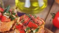 Bruschetta tomate et jambon cru Bruschetta tomate et jambon cru