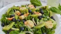 Kale and Shrimp Salad with Coconut Basil dressing Kale and Shrimp Salad with Coconut Basil dressing