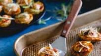Spicy Hummus Stuffed Roasted Potato Cups Spicy Hummus Stuffed Roasted Potato Cups