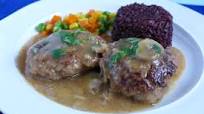 Filipino Burger Steak with Mushroom Gravy Filipino Burger Steak with Mushroom Gravy