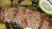 Bacon Wrapped Pork Tenderloin & Veggies Bacon Wrapped Pork Tenderloin & Veggies