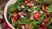 Strawberry Spinach Salad with Balsamic and Feta Strawberry Spinach Salad with Balsamic and Feta