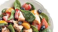 Summer Spinach Salad with Salmon and Berries Summer Spinach Salad with Salmon and Berries