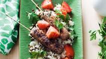 Persian-style kebabs with rice and lentil pilaf Persian-style kebabs with rice and lentil pilaf