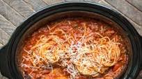 Easy Slow Cooker Spaghetti Dinner Easy Slow Cooker Spaghetti Dinner