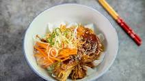 Sticky Pork Chops with Noodles Sticky Pork Chops with Noodles