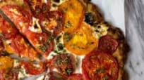 Rustic Heirloom Tomato Pizza Rustic Heirloom Tomato Pizza