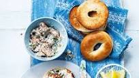 Bagels with smoked salmon spread Bagels with smoked salmon spread