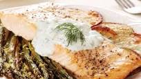 Roasted Salmon, Potatoes & Asparagus with Tzatziki Roasted Salmon, Potatoes & Asparagus with Tzatziki