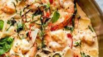 Creamy Parmesan Basil Shrimp Creamy Parmesan Basil Shrimp