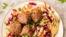 Paleo Egg Roll Meatballs with Slaw (Whole30) Paleo Egg Roll Meatballs with Slaw (Whole30)
