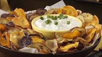 Rainbow Potato Chips with Creamy Onion Dip Rainbow Potato Chips with Creamy Onion Dip