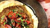 Ground Beef Sfeeha on Pita Ground Beef Sfeeha on Pita