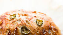 No Knead Jalapeño Cheddar Bread No Knead Jalapeño Cheddar Bread