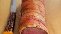 Bacon-Wrapped Venison Backstrap Roast Bacon-Wrapped Venison Backstrap Roast