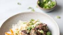 Ginger-Sesame Meatball Rice Bowls (Low FODMAP, Gluten-Free) Ginger-Sesame Meatball Rice Bowls (Low FODMAP, Gluten-Free)