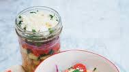 Mason Jar Greek Salad with Chickpeas Mason Jar Greek Salad with Chickpeas