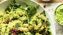 Pea Pesto Pasta with Sun-Dried Tomatoes & Arugula (Vegan + GF) Pea Pesto Pasta with Sun-Dried Tomatoes & Arugula (Vegan + GF)