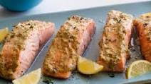 Broiled Salmon with Herb Mustard Glaze Broiled Salmon with Herb Mustard Glaze