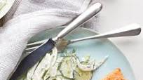 Salmon With Creamy Cucumber-Fennel Salad Salmon With Creamy Cucumber-Fennel Salad