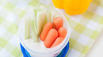 Easy Veggie Cups with Ranch Dressing Easy Veggie Cups with Ranch Dressing