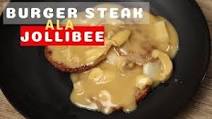 Burger Steak with Mushroom Gravy Sauce - Pinoy Recipe - Ala Jollibee Burger Steak with Mushroom Gravy Sauce - Pinoy Recipe - Ala Jollibee
