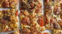Pour-in-the-Pan Pizza with Tomatoes and Mozzarella Pour-in-the-Pan Pizza with Tomatoes and Mozzarella