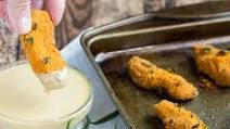 Herb Breaded Chicken Fingers with Honey Mustard Sauce Herb Breaded Chicken Fingers with Honey Mustard Sauce