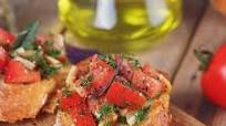 Bruschetta tomate et jambon cru Bruschetta tomate et jambon cru