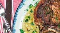 Spice Roasted Pork Chops with Coconut Corn Sauce Spice Roasted Pork Chops with Coconut Corn Sauce