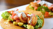 Shrimp Tacos with Cilantro-Lime Sour Cream Shrimp Tacos with Cilantro-Lime Sour Cream