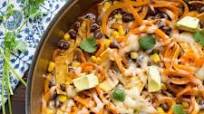 Spiralized Sweet Potato Enchilada Skillet Spiralized Sweet Potato Enchilada Skillet