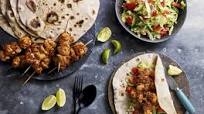 Chicken Tikka Skewers with Wholemeal Chapattis Chicken Tikka Skewers with Wholemeal Chapattis