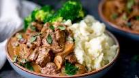 Slow Cooked Steak Diane Casserole Slow Cooked Steak Diane Casserole