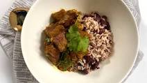 Caribbean beef curry with rice and peas Caribbean beef curry with rice and peas