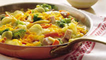 Skillet Ham and Vegetables au Gratin Skillet Ham and Vegetables au Gratin