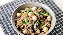 Asadong Pork Giniling with Quail Egg and Mushroom Asadong Pork Giniling with Quail Egg and Mushroom