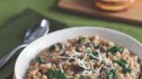 Farro Risotto with Mushrooms and Spinach Farro Risotto with Mushrooms and Spinach