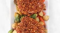 Sheet Pan Pecan Crusted Pork Chops With Balsamic Veggies Sheet Pan Pecan Crusted Pork Chops With Balsamic Veggies