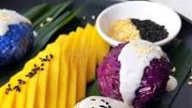 Colorful Mango Sticky Rice Balls Colorful Mango Sticky Rice Balls