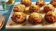 Crab-Stuffed Mushrooms With Parmesan Cheese Crab-Stuffed Mushrooms With Parmesan Cheese