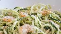 Zucchini Noodles with Pesto and Shrimp Zucchini Noodles with Pesto and Shrimp