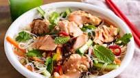 Vietnamese salmon noodle bowl Vietnamese salmon noodle bowl