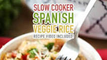 Slow Cooker Spanish Veggie Rice /// Recipe Video Included! Slow Cooker Spanish Veggie Rice /// Recipe Video Included!