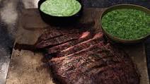 Beer-Marinated Flank Steak with Aji and Guacamole Beer-Marinated Flank Steak with Aji and Guacamole
