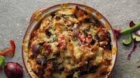 Veggie pasta bake with a Greek-style yogurt twist Veggie pasta bake with a Greek-style yogurt twist