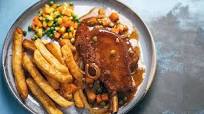 Hainanese pork chops with onion gravy Hainanese pork chops with onion gravy