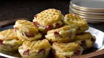 Mini Waffle-Sausage Stratas Mini Waffle-Sausage Stratas